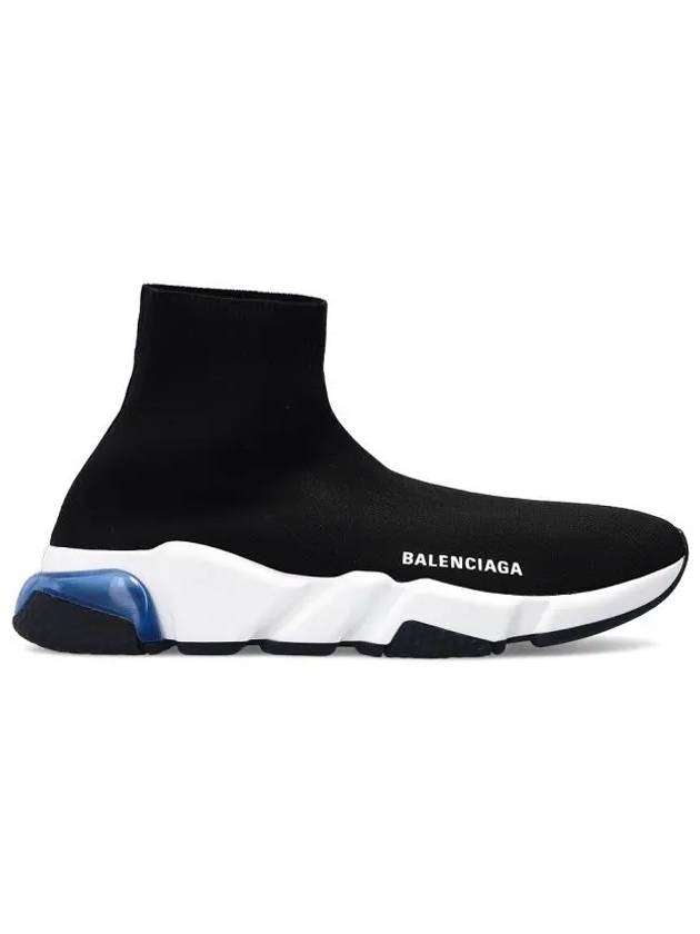 Luxury Balenciaga Trending 2026 Speed Trainer Clear Sole High Top Sneakers  Blue Black
