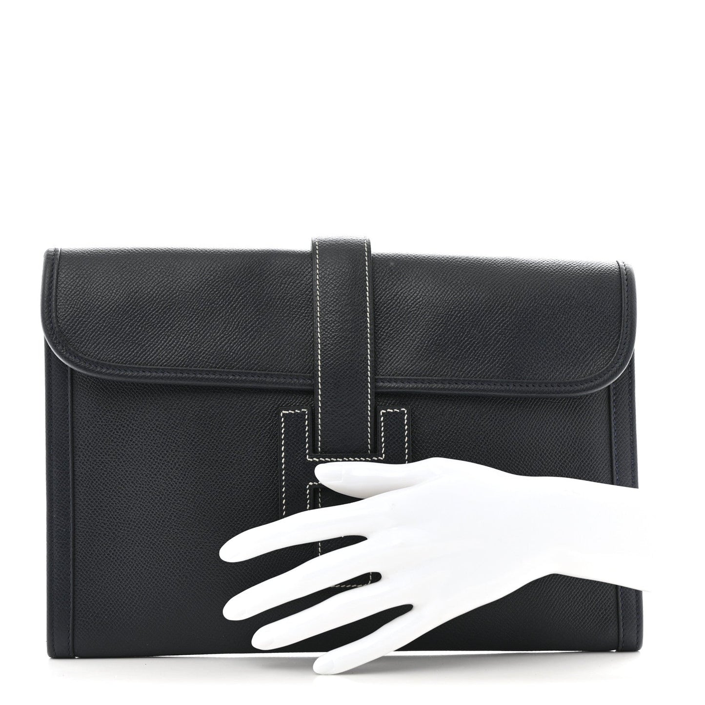 Hermes Epsom Jige PM Clutch Bleu
