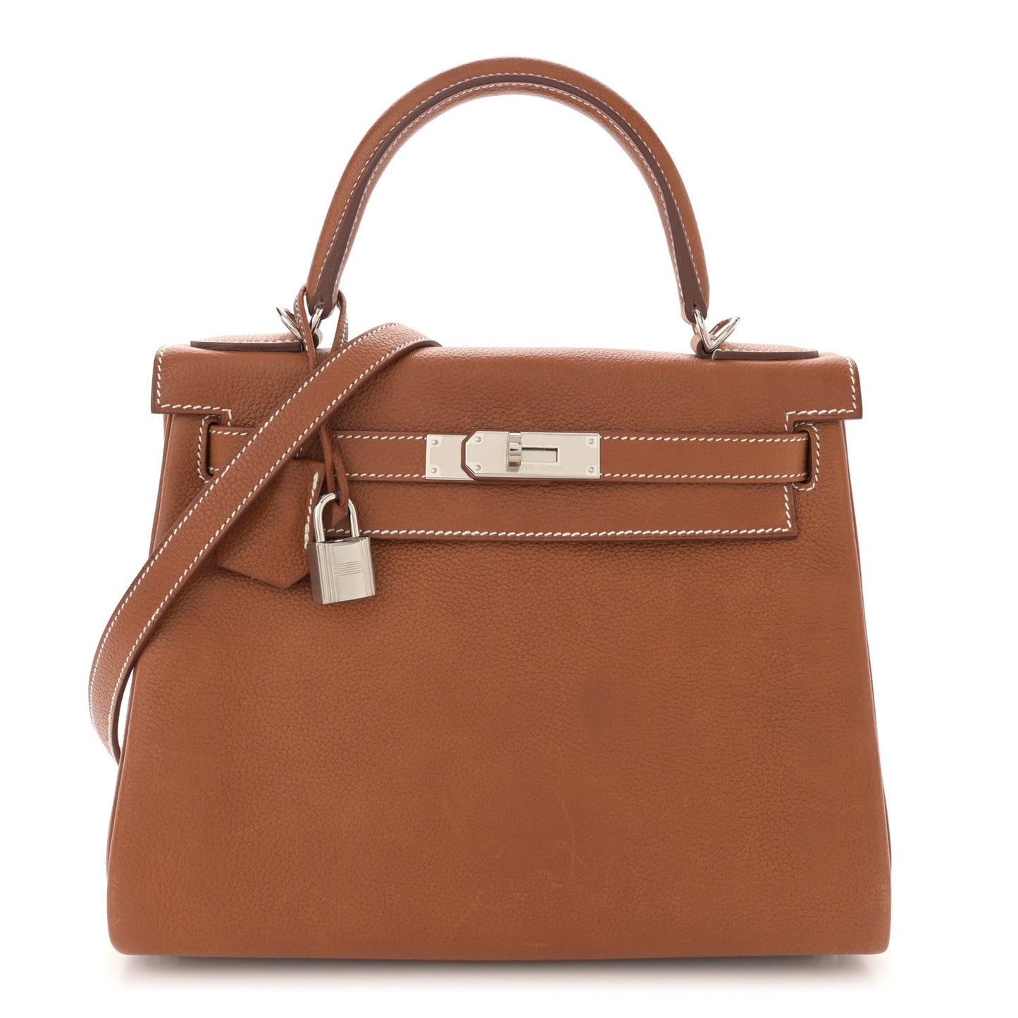 Hermes Barenia Faubourg Kelly Retourne 28 Fauve