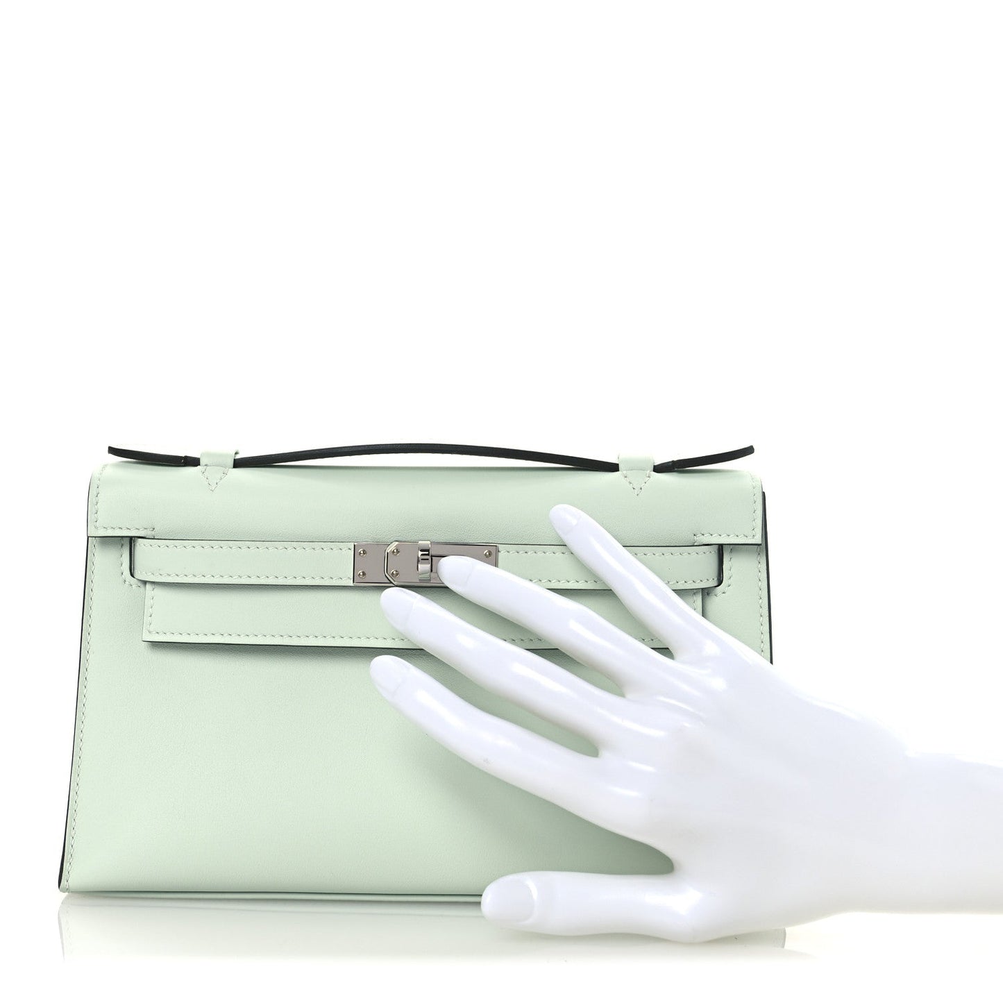 Hermes Swift Kelly Pochette Clutch Vert Peppermint