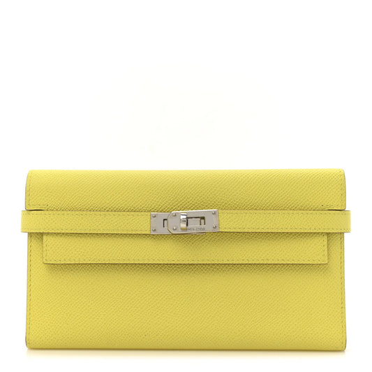 Hermes Epsom Kelly Tri-Fold Wallet Soufre