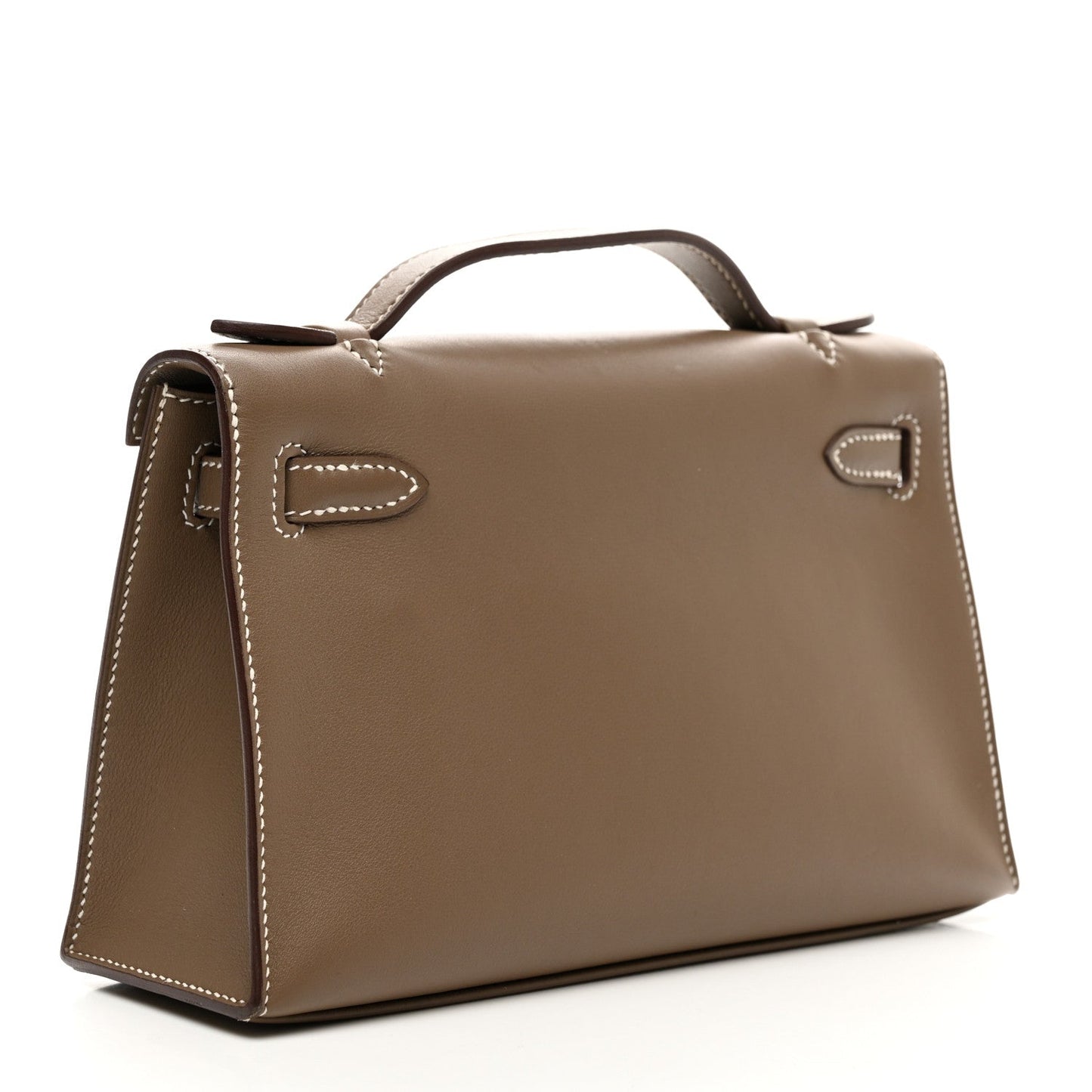 Hermes Swift Kelly Pochette Clutch Etoupe