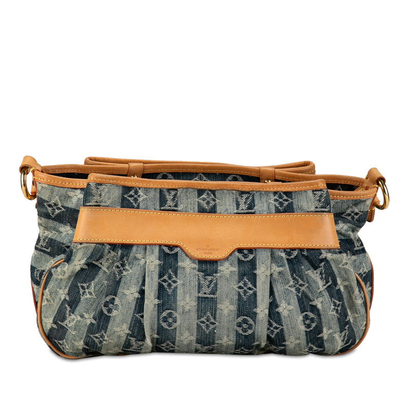 Louis Vuitton Monogram Denim Portee M95334 Indigo Blue Linen Louis Vuitton M95334 Indigo Blue Linen Ladies Louis Vuitton