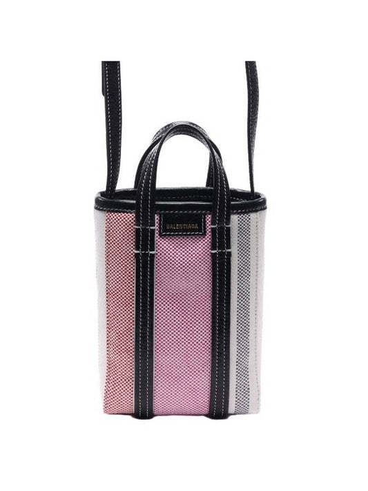 Luxury Balenciaga Trending 2026 Barbes Striped Tote Bag Pink