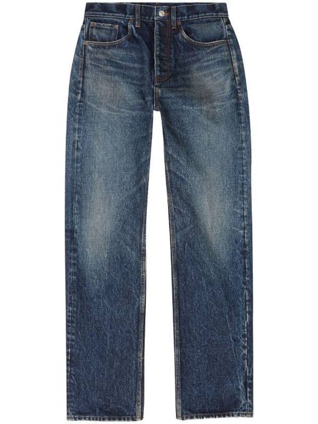 Luxury Balenciaga Trending 2026 Men's Relaxed Jeans Navy