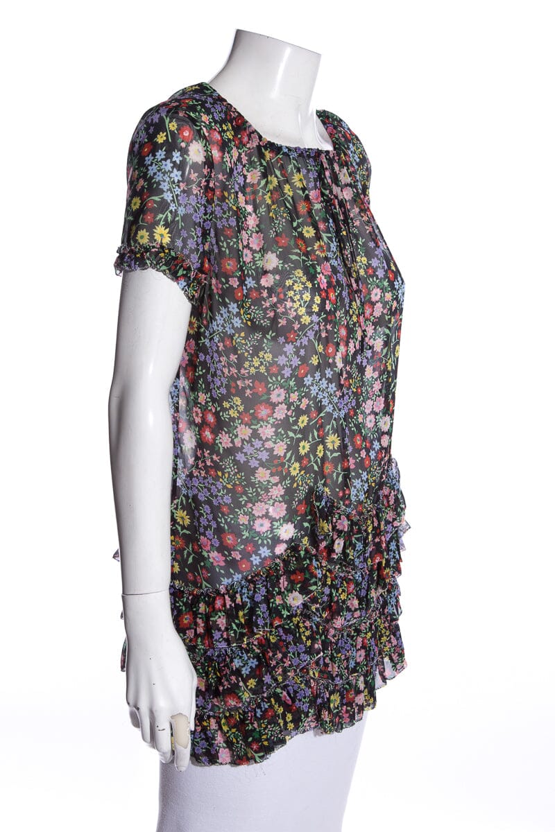 Gucci Black & Multi Floral Blo SZ 36