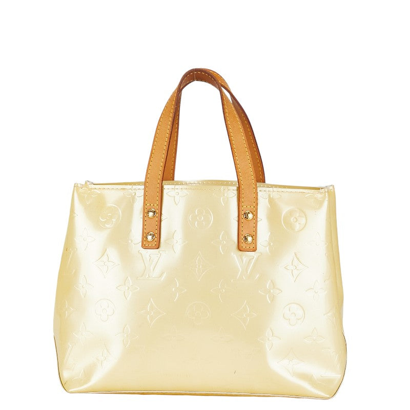 Louis Vuitton Monogram Vernis Reed PM Handbag M91336 Pearl White Patent Leather Louis Vuitton