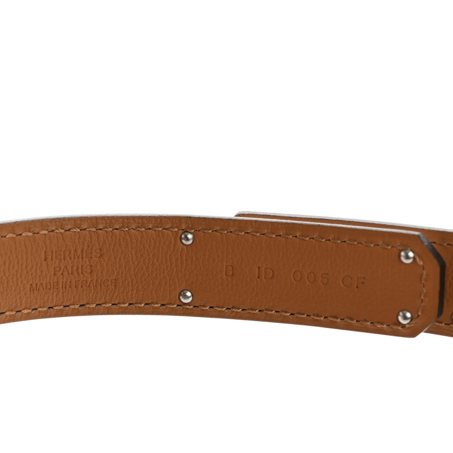 Hermes Epsom Kelly Belt New White