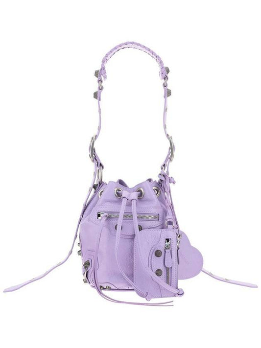 Luxury Balenciaga Trending 2026 Le Cagole Bucket Bag Purple