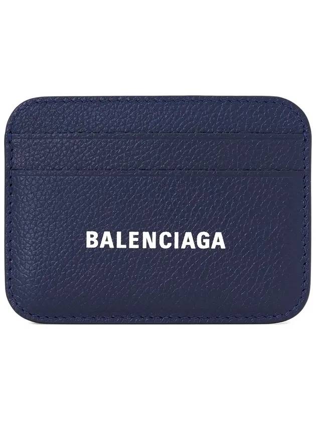 Luxury Balenciaga Trending 2026 Grainy Leather Cash Card Holder  Navy