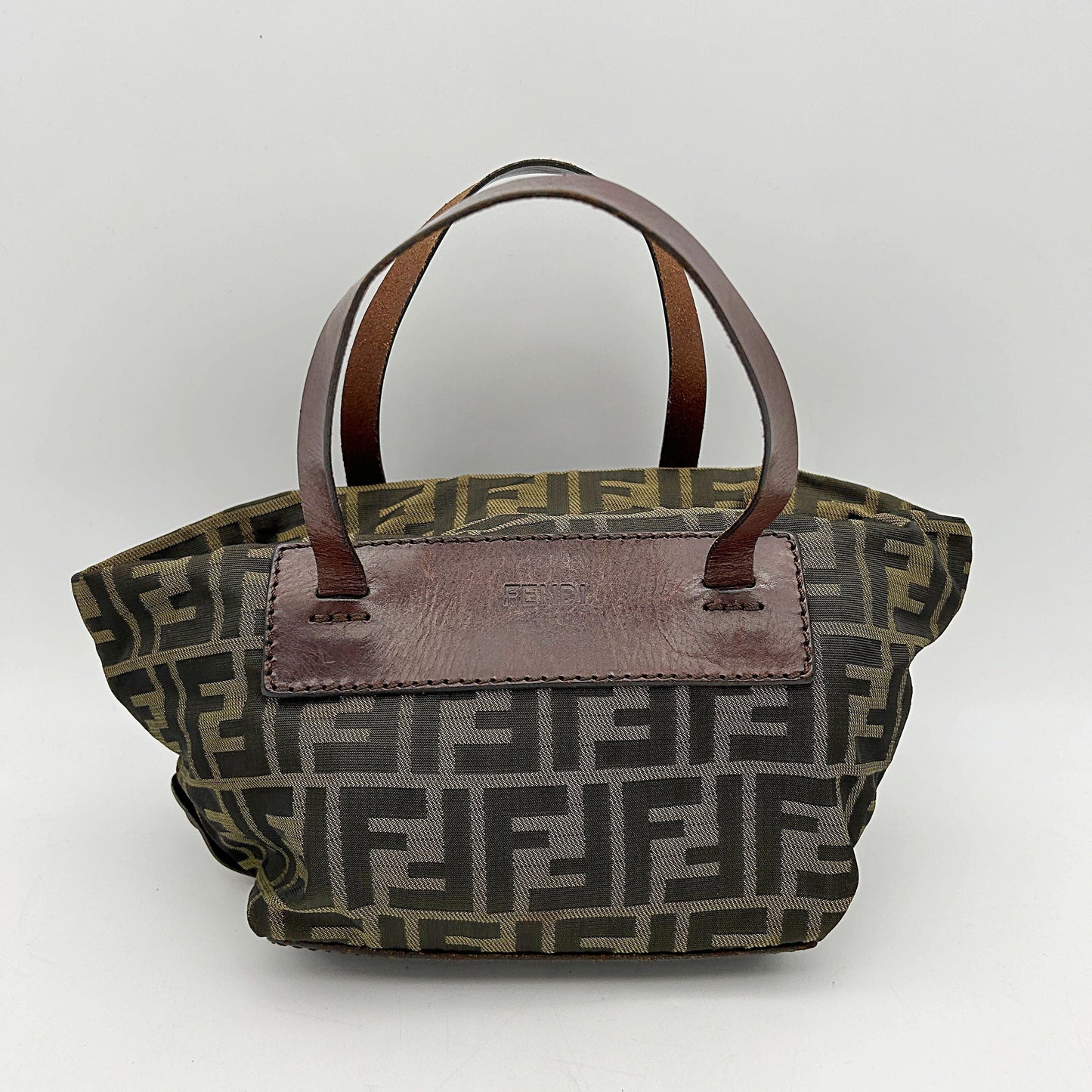 Fendi Zucca FF Top Handle Bag  - Brown Handle Bags, Handbags fe8814vf