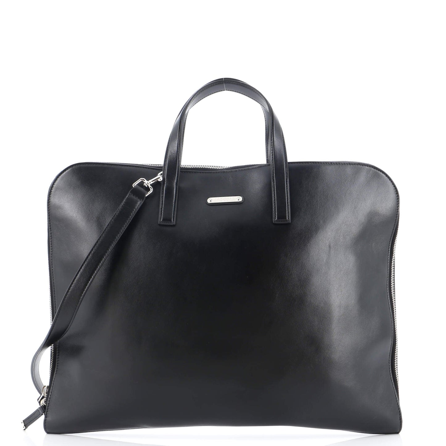Luxury Saint Laurent Trending 2025 Zip Around Convertible Flat Briefcase Leather