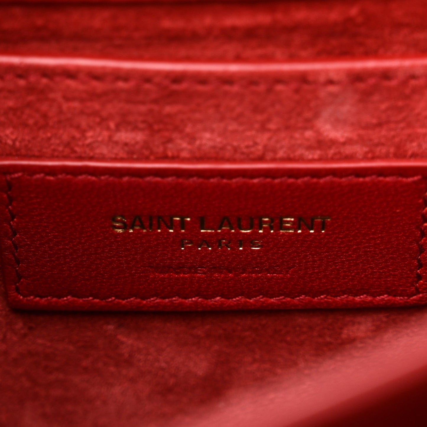 Saint Laurent Calfskin Medium Monogram Sunset Rouge Eros