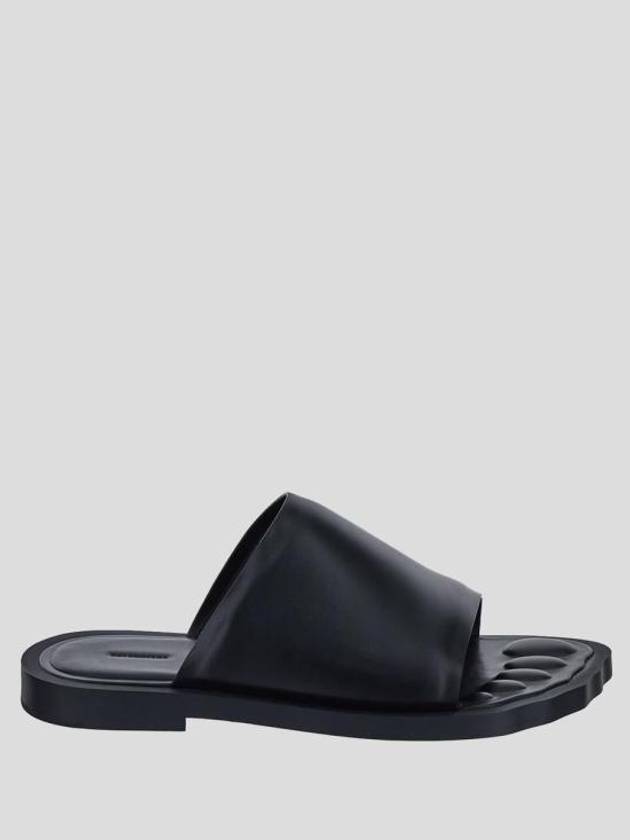 Luxury Balenciaga Trending 2026 Leather Slippers Black