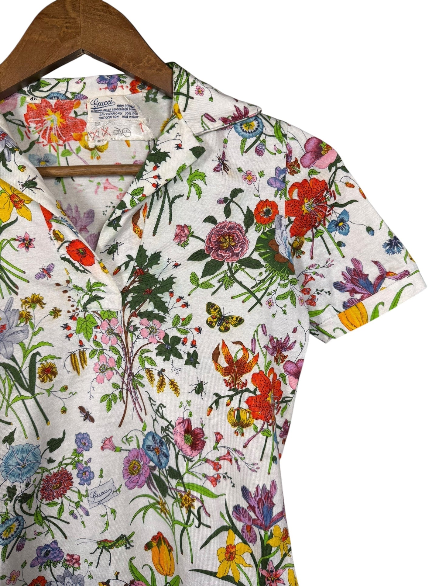 Gucci   Blooms Short Sleeve Polo