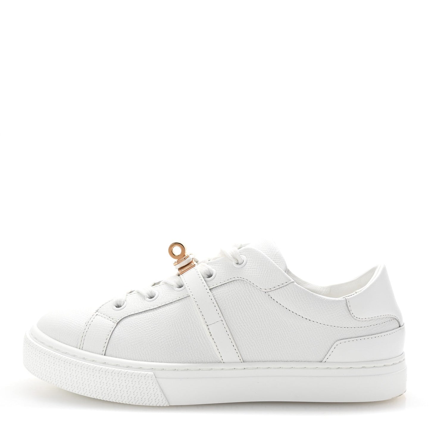 Hermes Epsom Calfskin Day Sneakers 37.5 White