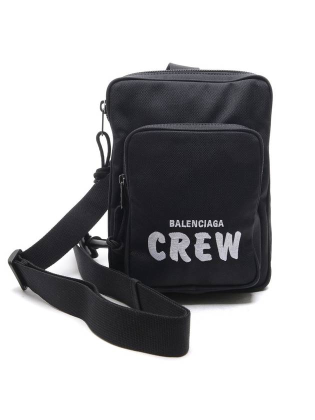 Luxury Balenciaga Trending 2026 Explorer Logo Cross Bag Black