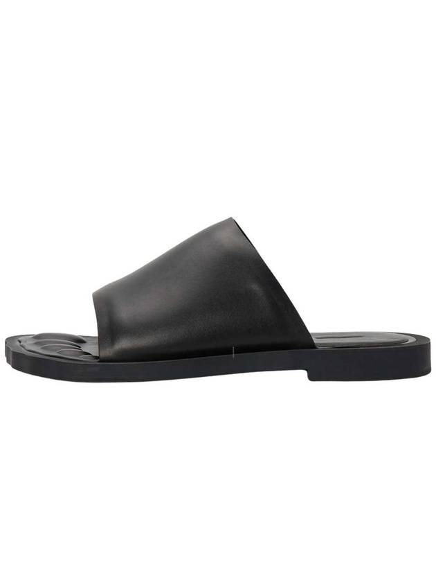 Luxury Balenciaga Trending 2026 Leather Slippers Black