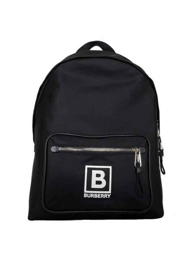 Luxury Burberry Abbeydale B Logo Nylon Backpack Black