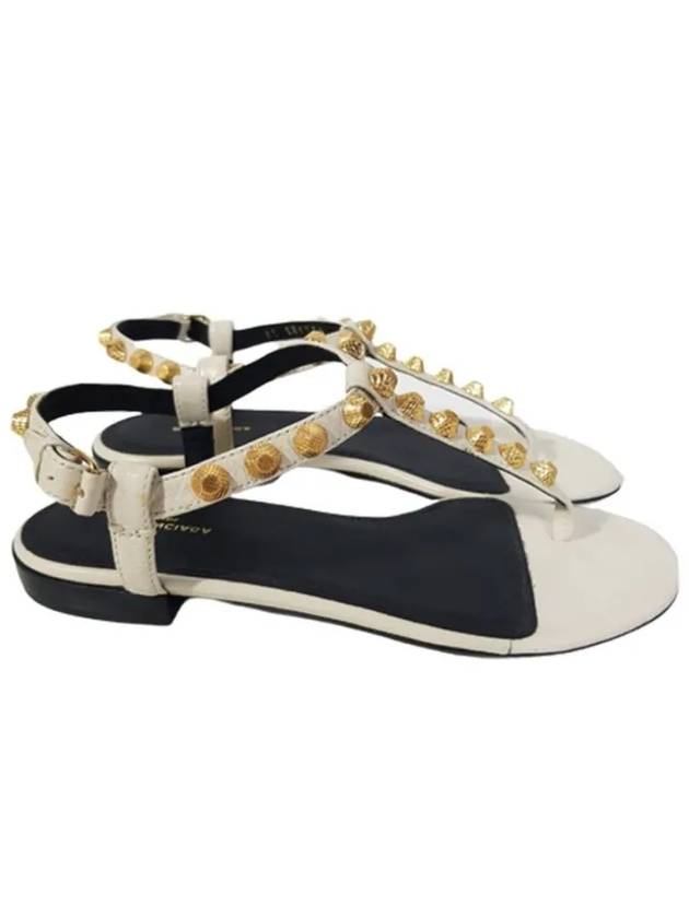 Luxury Balenciaga Trending 2026 Stud Strap Sandals White