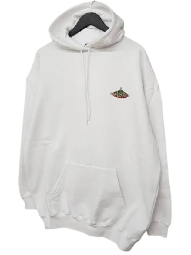 Luxury Balenciaga Trending 2026 Bonjour Oversized Hoodie White