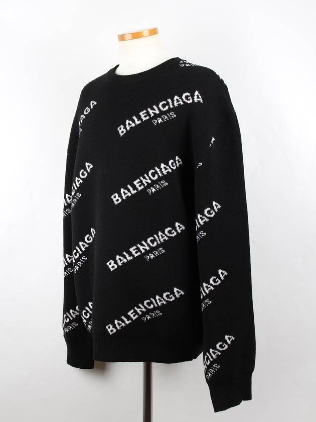 Luxury Balenciaga Trending 2026 Paris multi logo knit XL