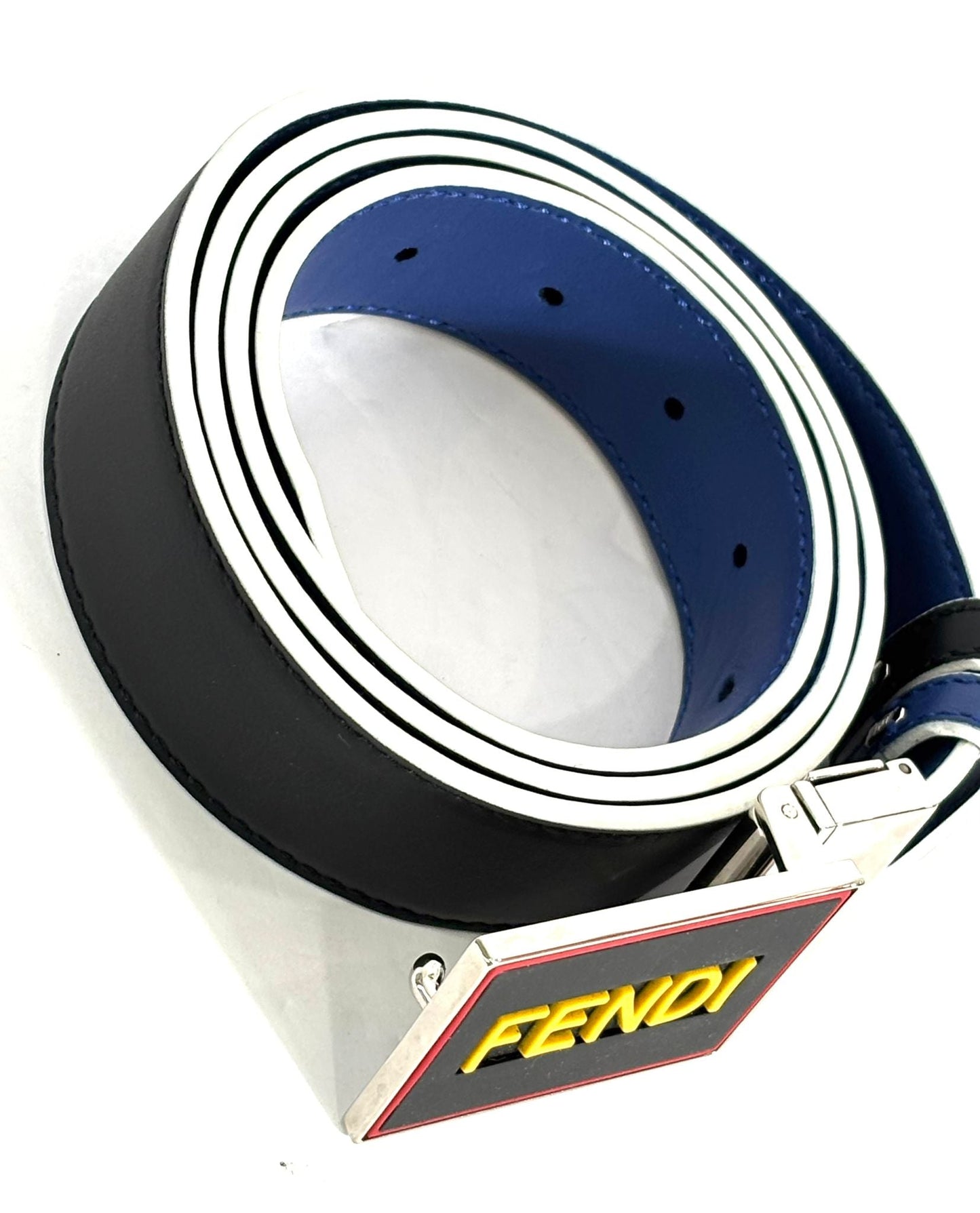 FENDI LOGO LEATHER BELT