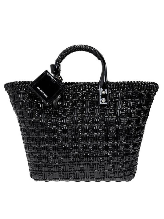 Luxury Balenciaga Trending 2026 Bistro Strap Basket Small Tote Bag Black
