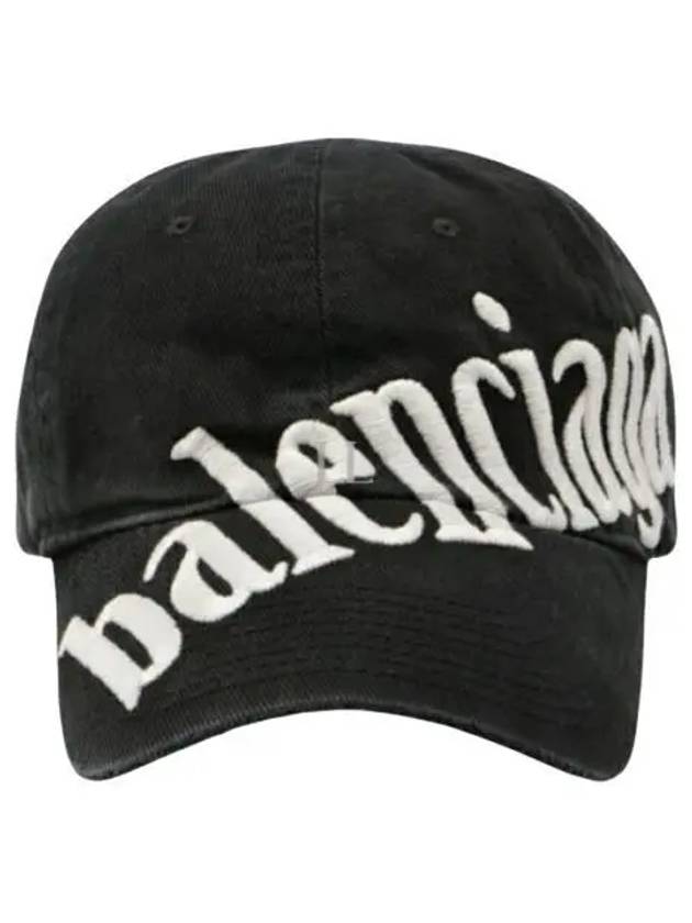 Luxury Balenciaga Trending 2026 Diagonal Logo Ball Cap Black