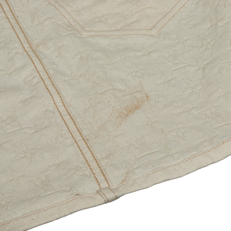Louis Vuitton Monogram Long-Handy One Piece ize: XS White Beige Cotton Nylon Polyurethane Lady Louis Vuitton