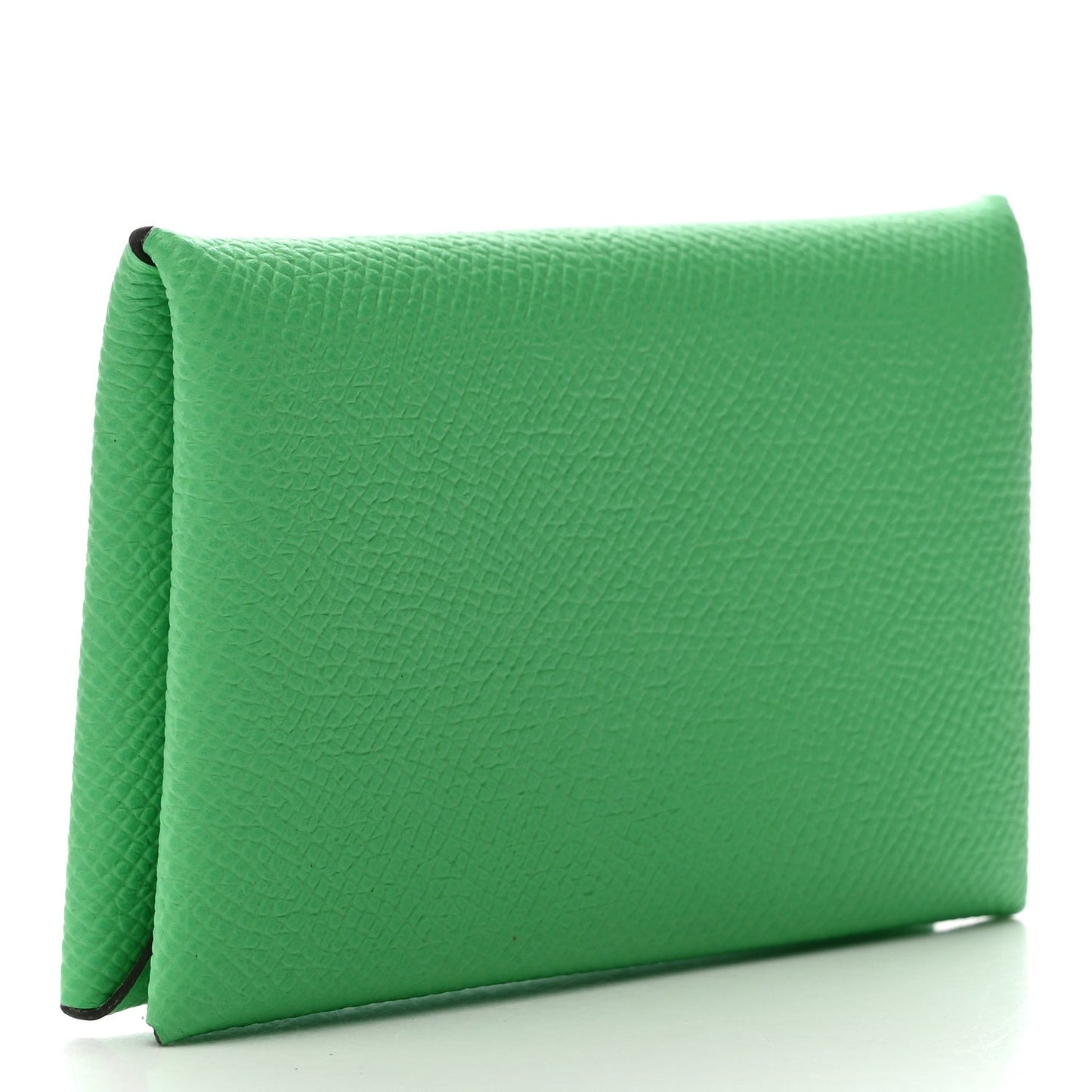 Hermes Epsom Verso Calvi Card Case Vert Comics Vert Fizz
