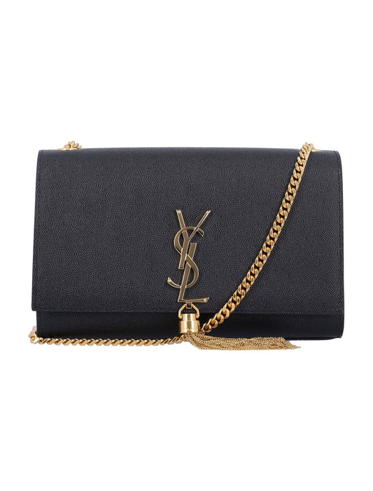 Luxury Saint Laurent Trending 2025 Women's Kate Medium Tassel Shoulder Bag in Nero | 24A354119BOW0J Color 1000