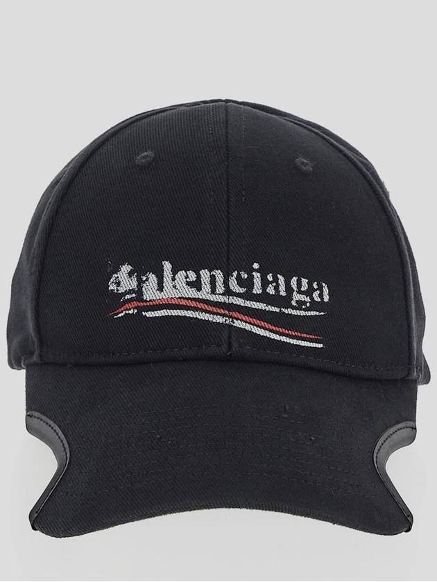 Luxury Balenciaga Trending 2026 Political Stencil Ball Cap Black