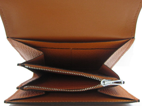Luxury Hermes Wallet H2006 Ladies Cow Leather Orange