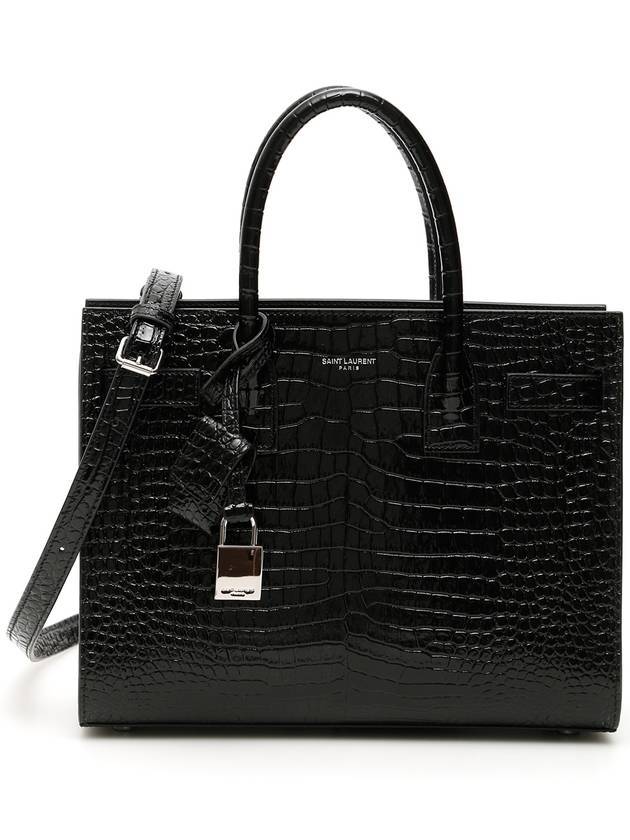 Luxury Saint Laurent Trending 2025 Sac De Jour Crocodile Tote Bag Black