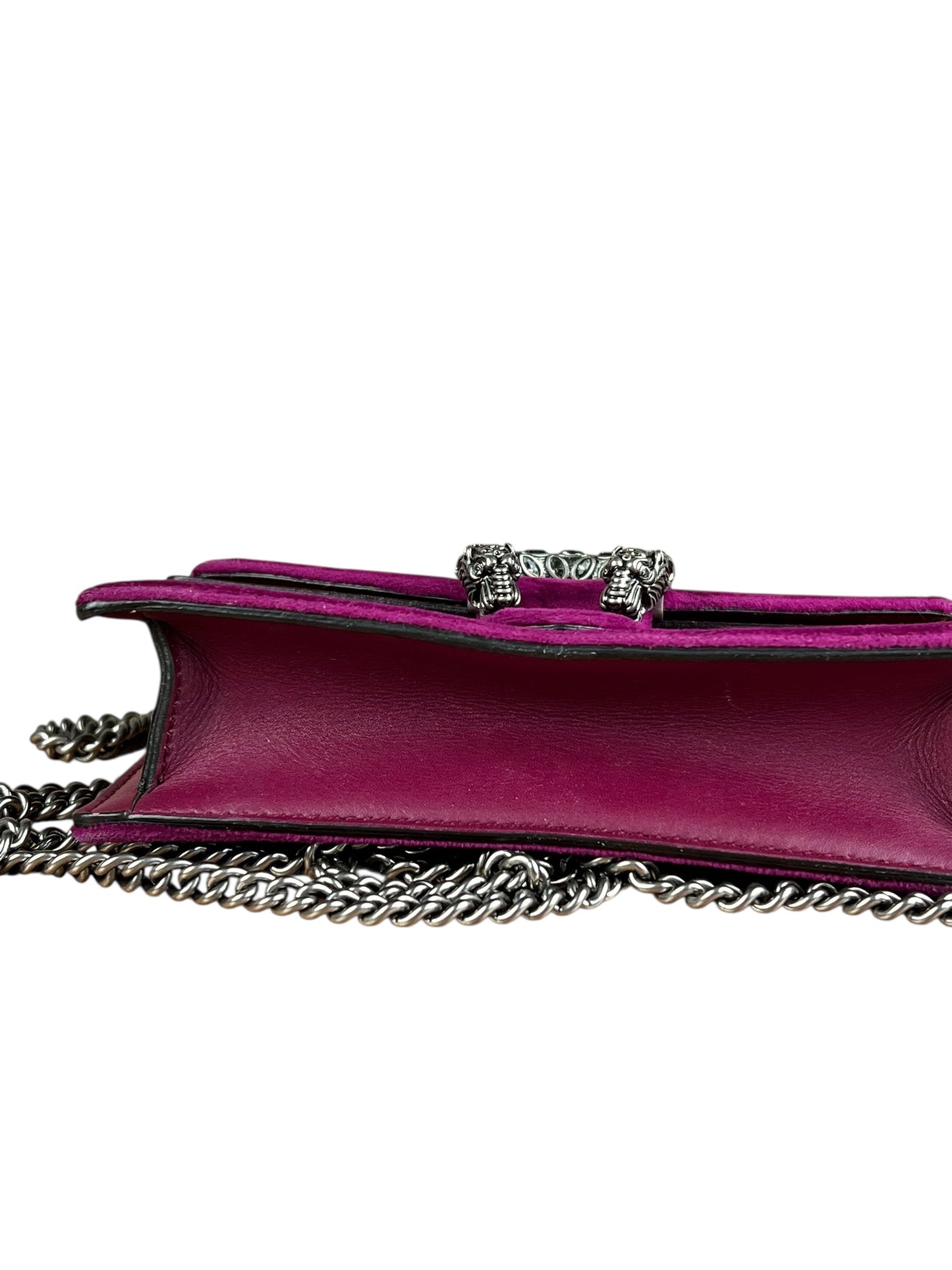 Gucci Super Mini Dionysus Purple Velvet Chain Bag