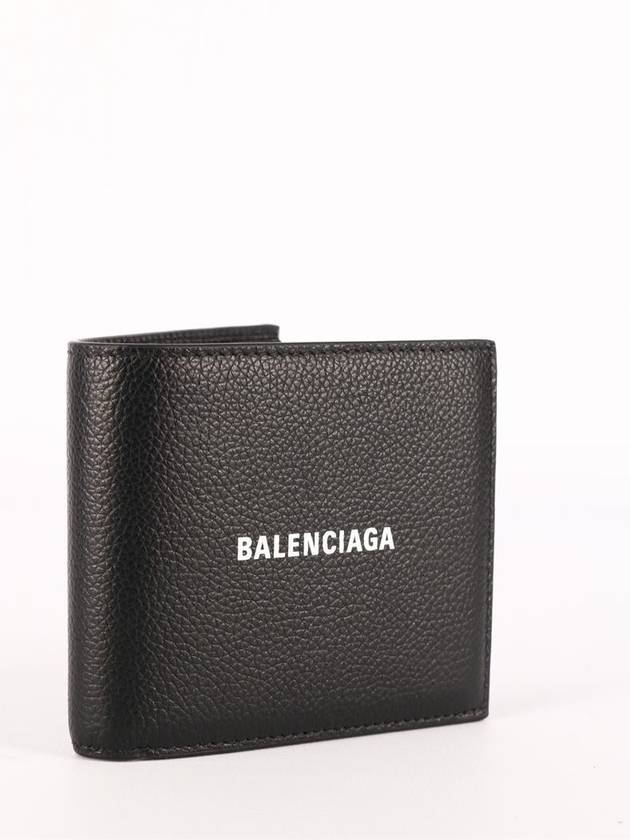 Luxury Balenciaga Trending 2026 Cash Square Folded Wallet Black
