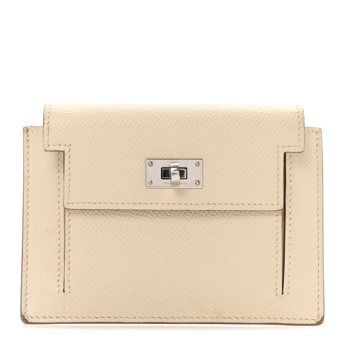 Hermes Epsom Kelly Pocket Compact Wallet Craie
