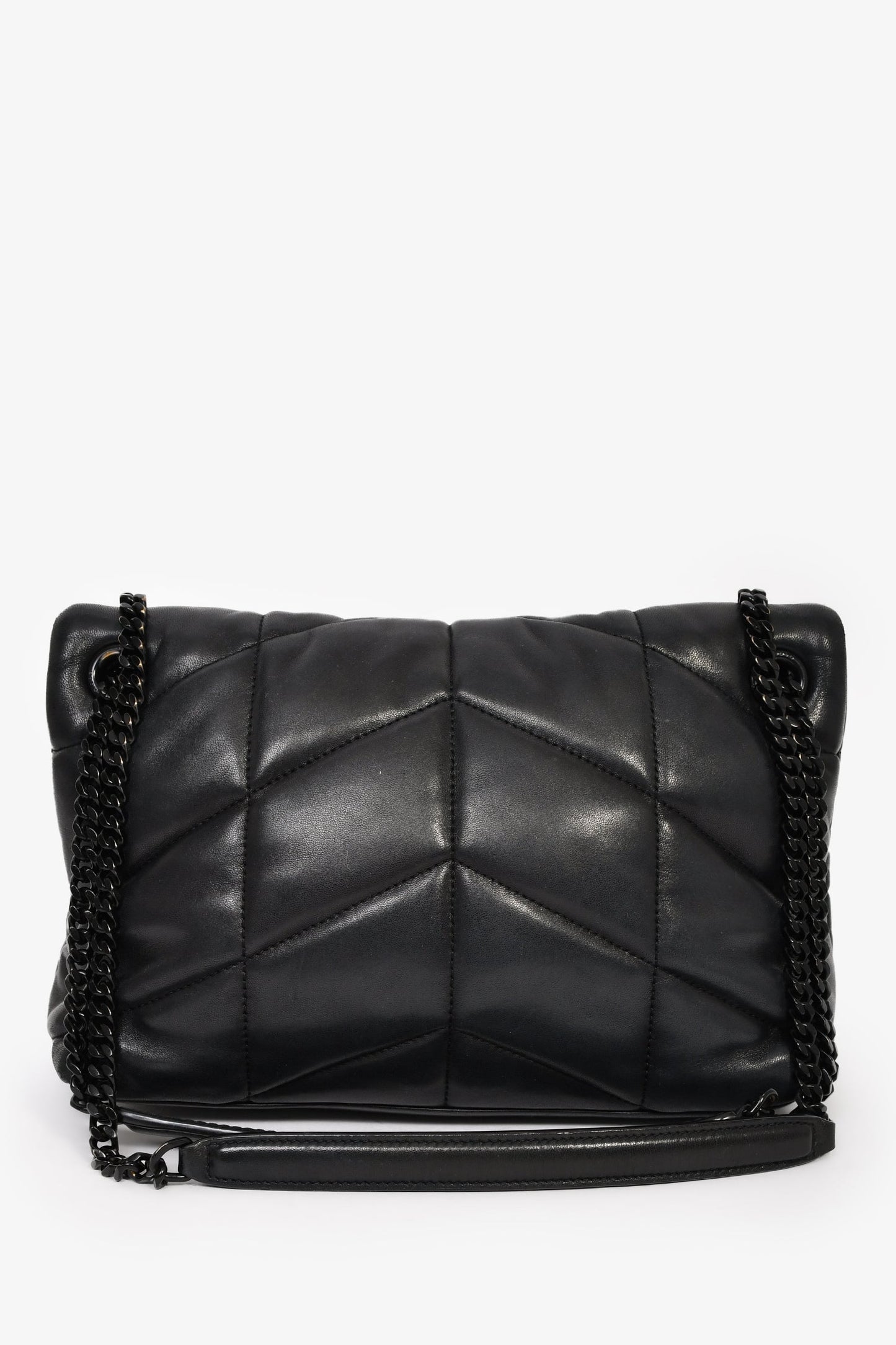 Saint Laurent Black Leather Lou Lou Small Shoulder Bag
