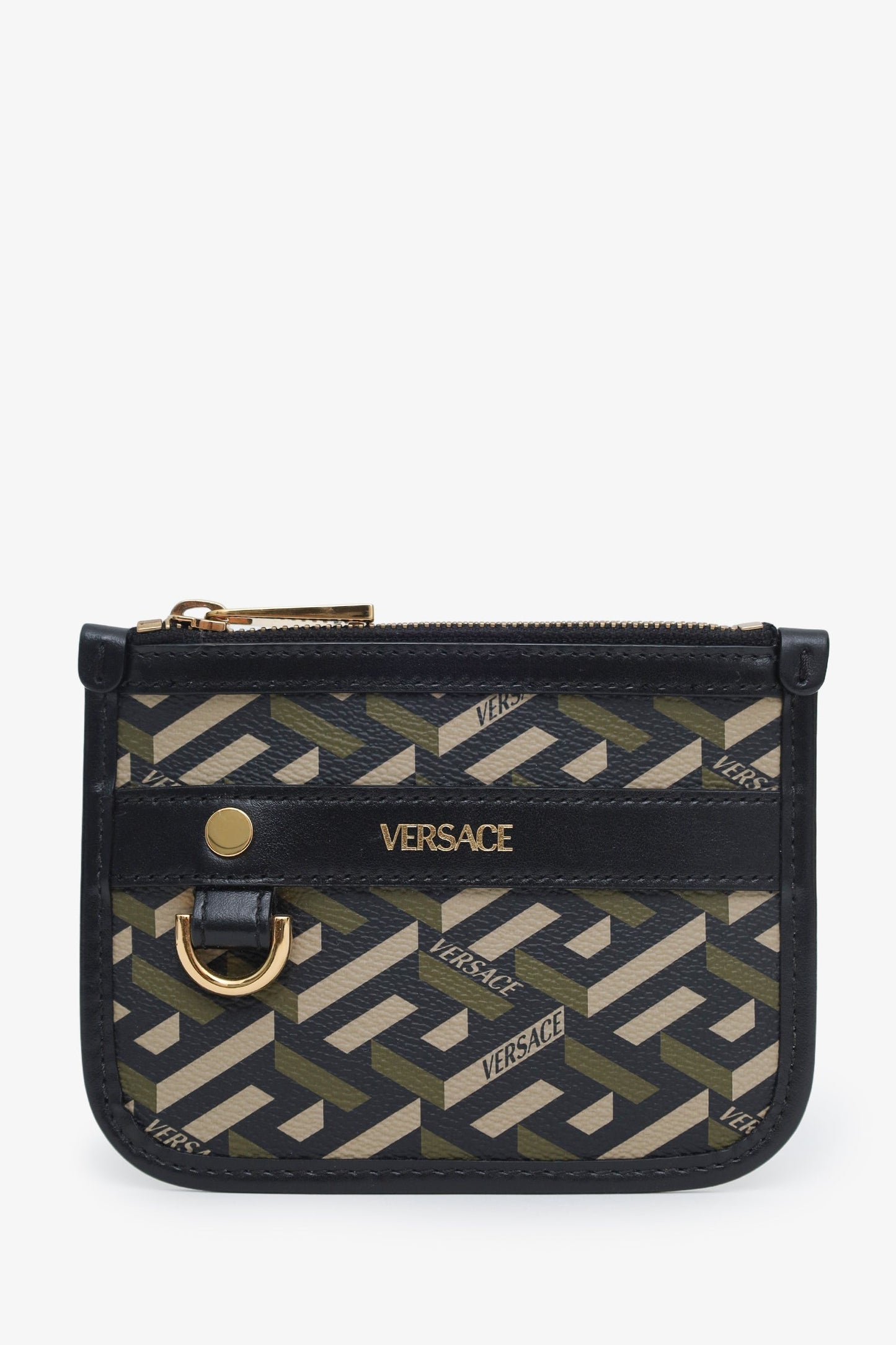 Versace Green La Greca Signature Pouch