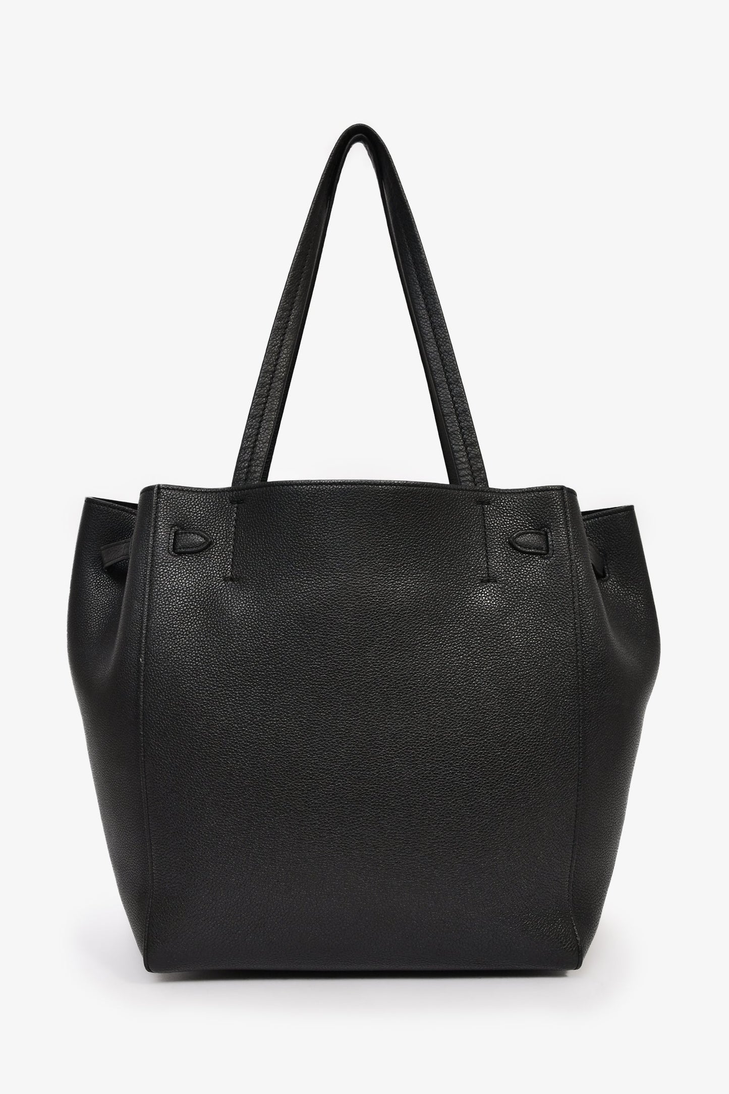 Celine 2022 Black Grained Leather Cabas Tote
