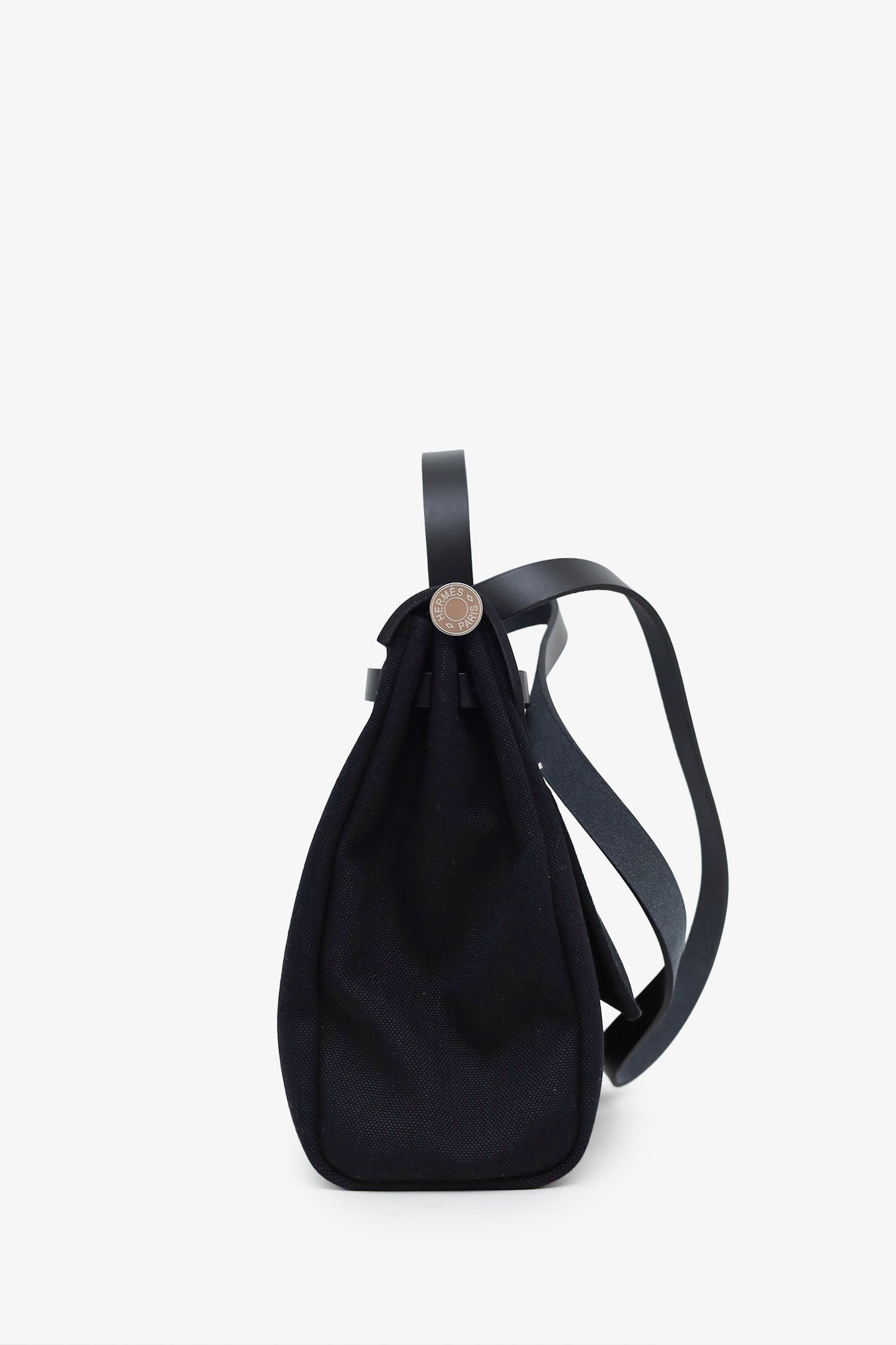 Hermès 2023 Black Toile Canvas and Leather Herbag Zip 31