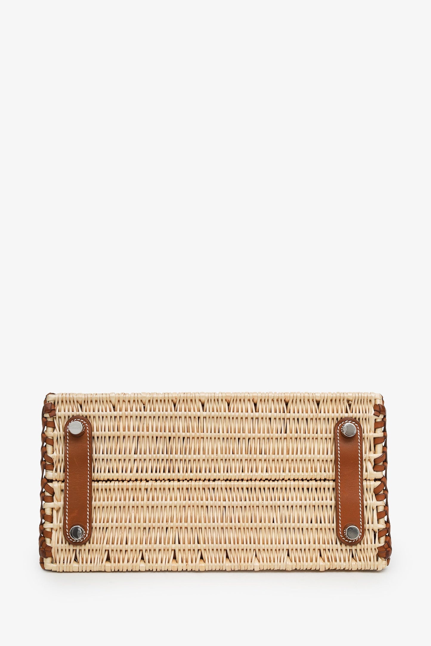 Hermès 2022 Naturel/Fauve Osier Veau Barenia Birkin Picnic 25