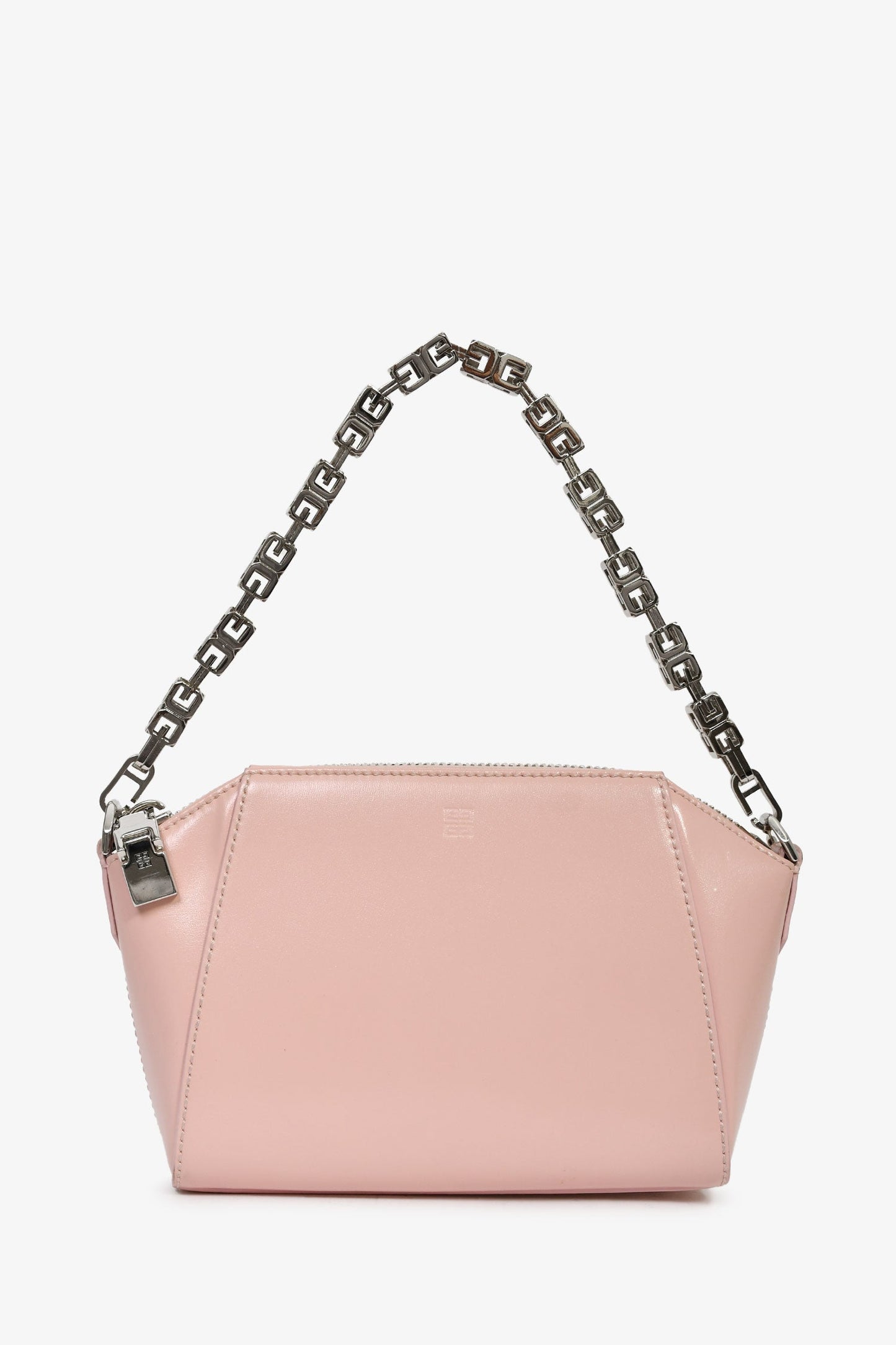 Givenchy Blush Pink Leather Extra Small Antigona Crossbody Bag with Strap