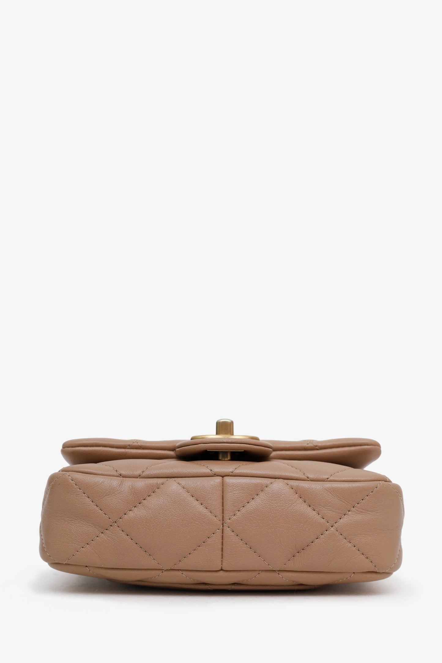 Chanel™ 2022 Spring Summer Beige Lambskin Small Funky Town Flap Shoulder Bag