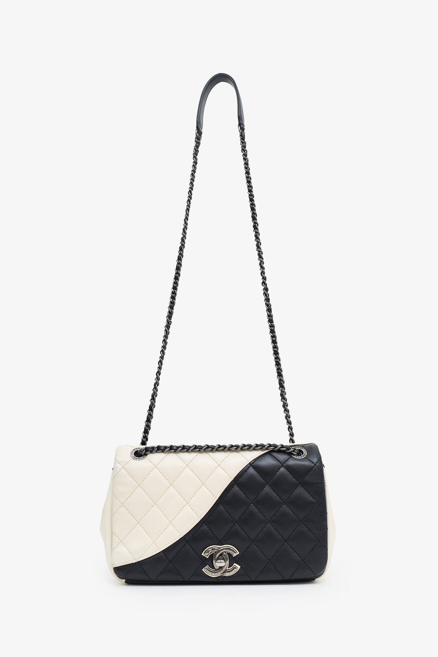 Chanel™ Black/White Quilted Lambskin Paris-Seoul Yin Yang Flap Bag