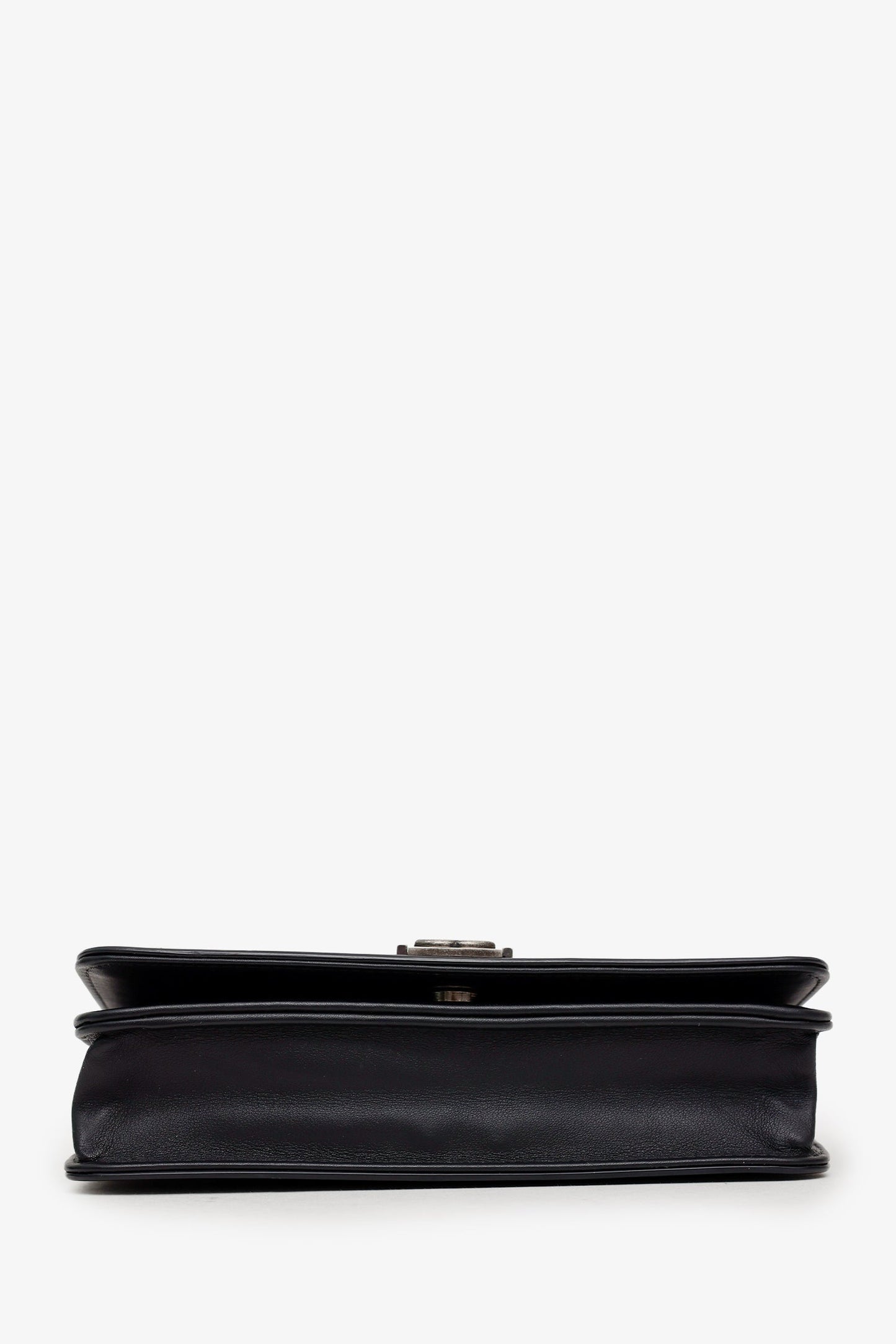 Chanel™ 2018-19 Black/Brown Python Leather Boy Wallet On Chain