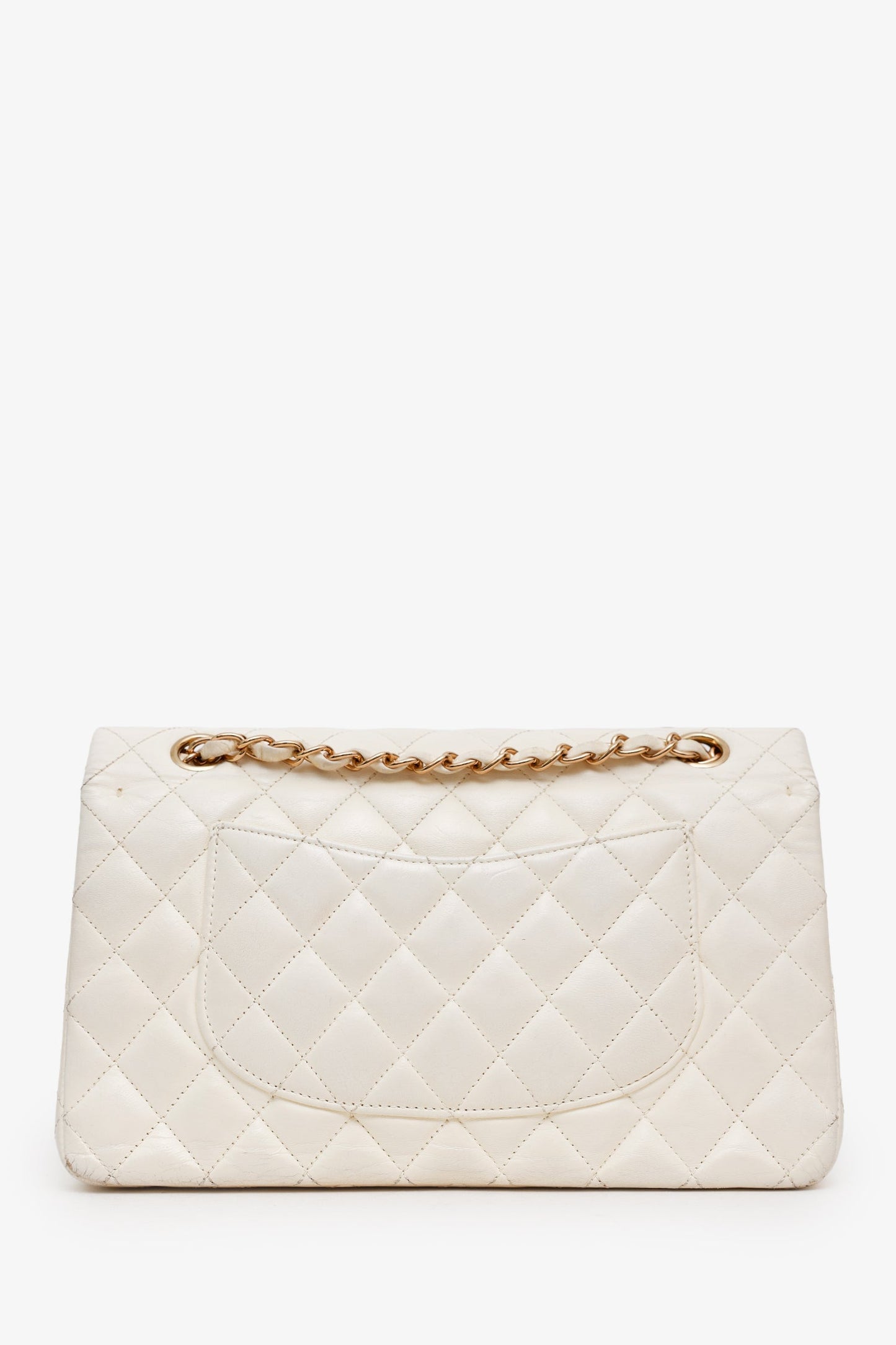 Chanel™ 2004-2005 White Lambskin Medium Classic Double Flap