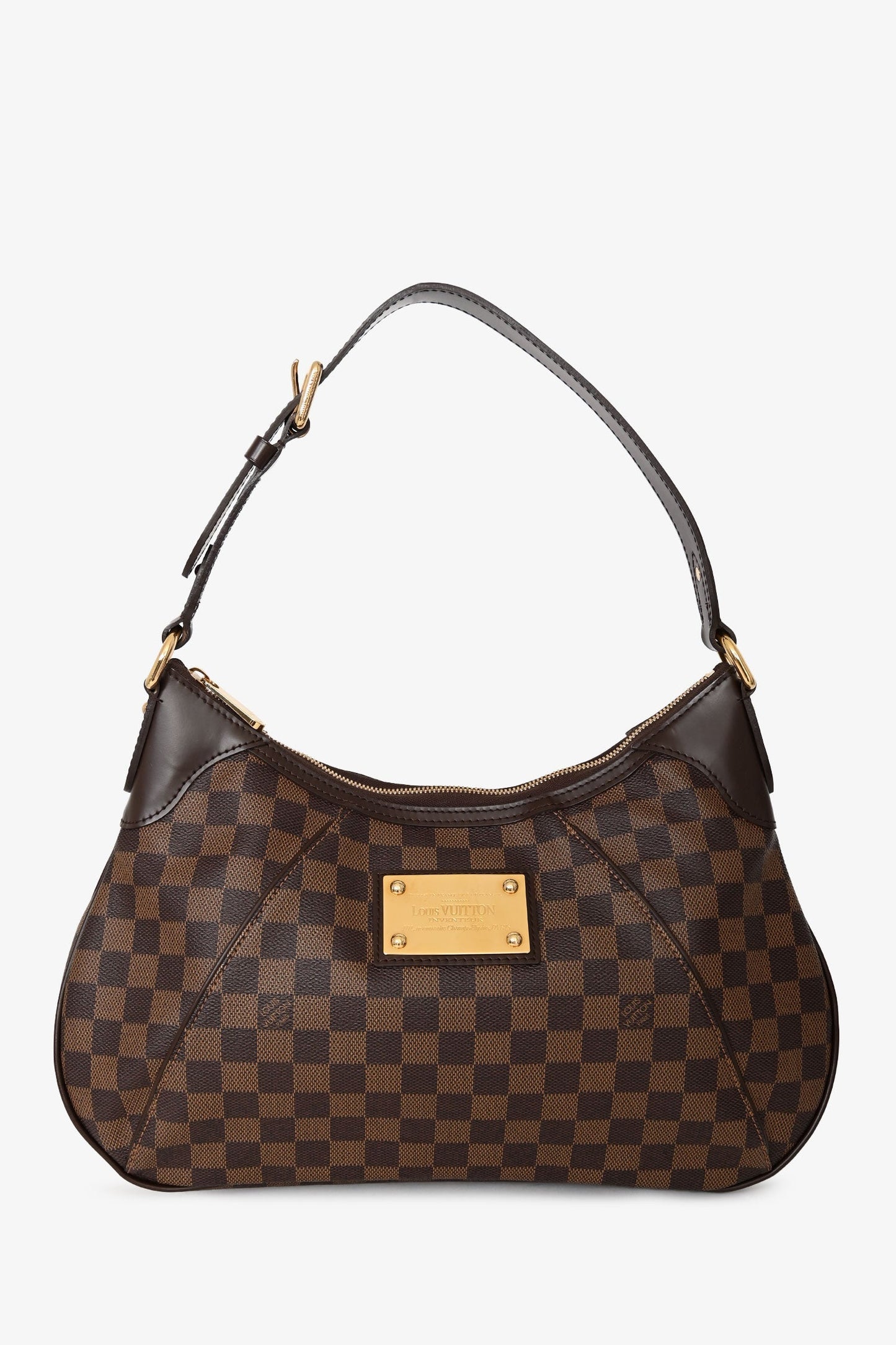 Louis Vuitton 2009 Damier Ebene Canvas Thames GM Shoulder Bag