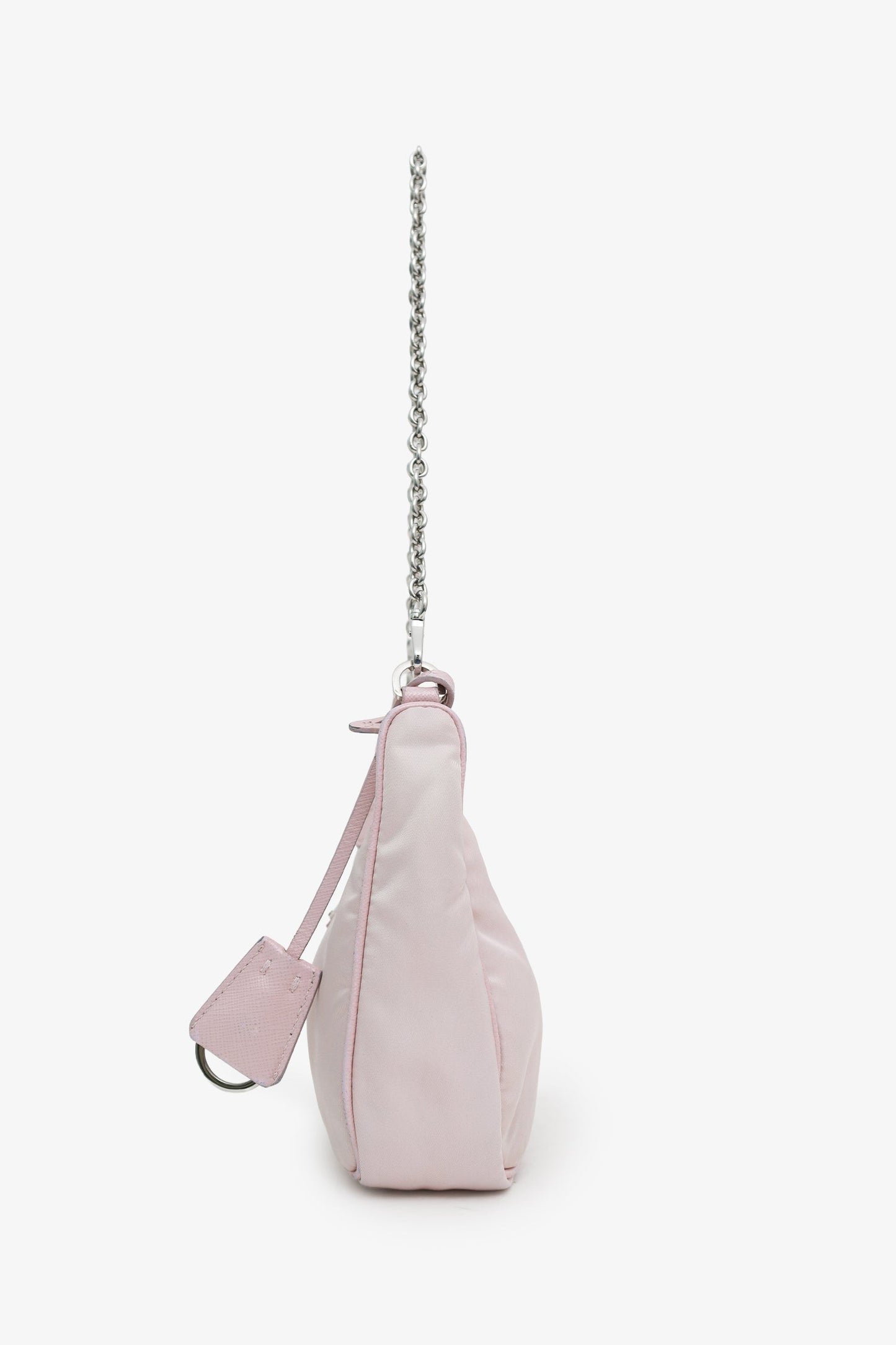 Prada Pink Re-Nylon Re-Edition Crossbody Bag with Chain & Pouch